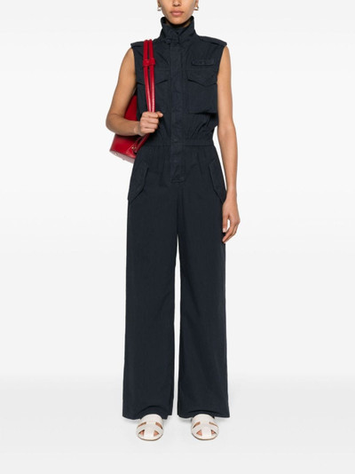 Aspesi spread-collar cotton jumpsuit outlook