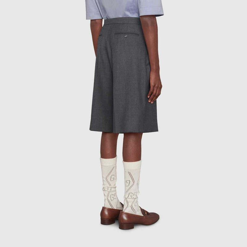 Wool grisaille Bermuda shorts 4