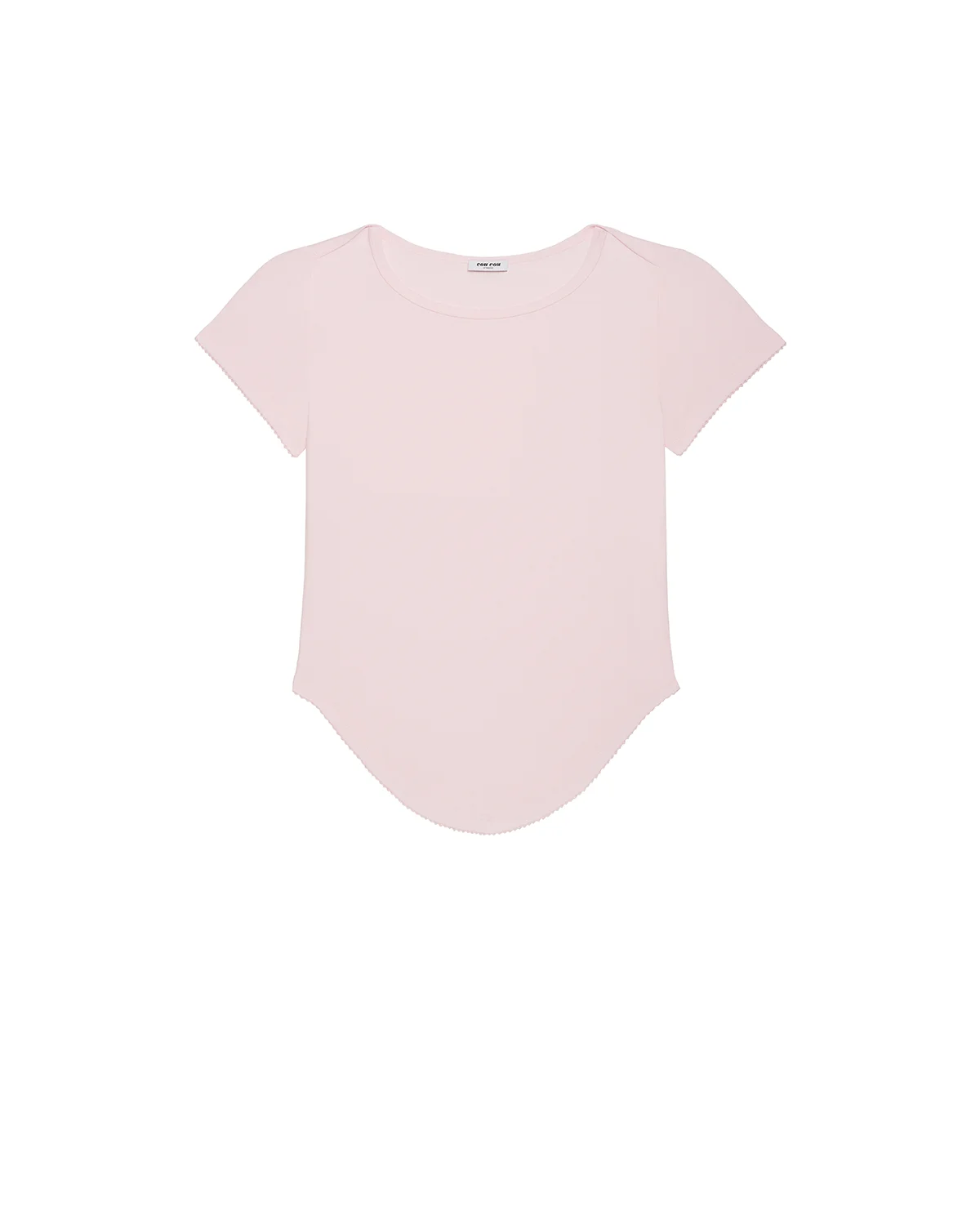The Rina Tee: Cotton Jersey Baby Pink - 1