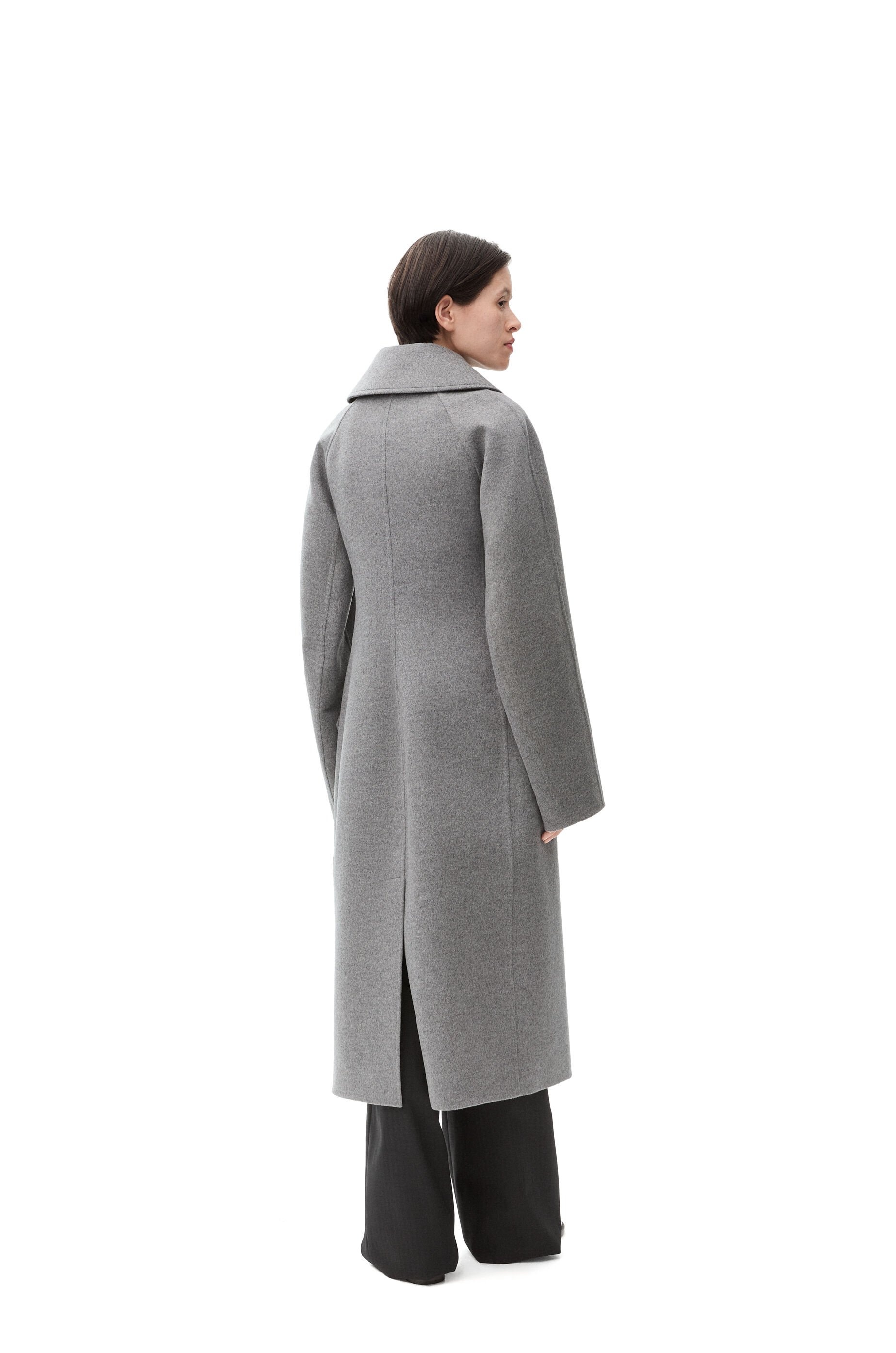 Double-breasted coat in wool and cashmere - 5