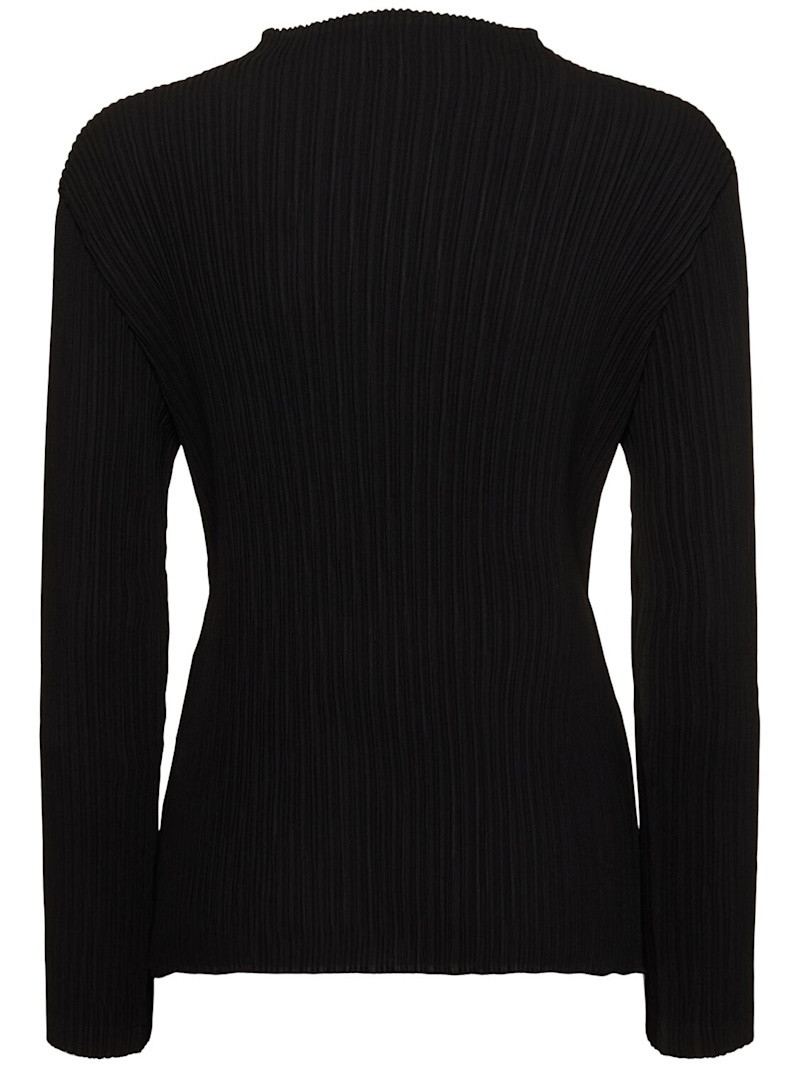 ISSEY MIYAKE Hatching pleated long sleeve top outlook