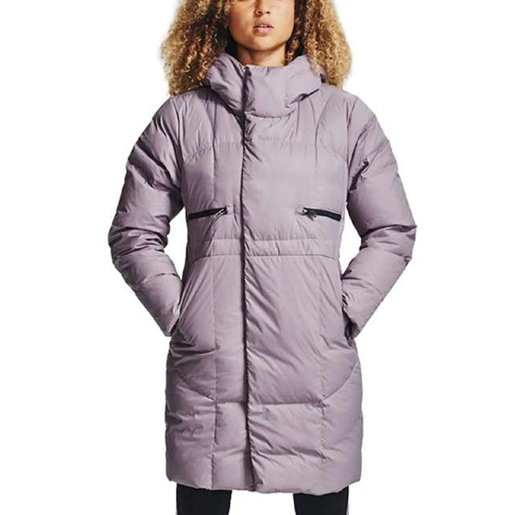 (WMNS) Under Armour Down Fleece Jacket 'Mauve' 1342791-585 - 3