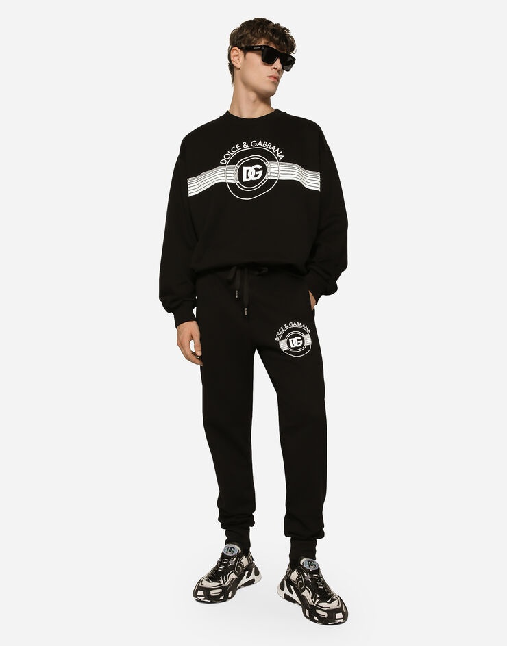 Jersey jogging pants with DG logo print - 5