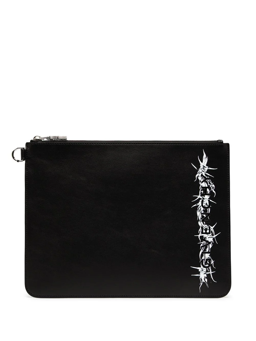 logo-print leather wallet - 1