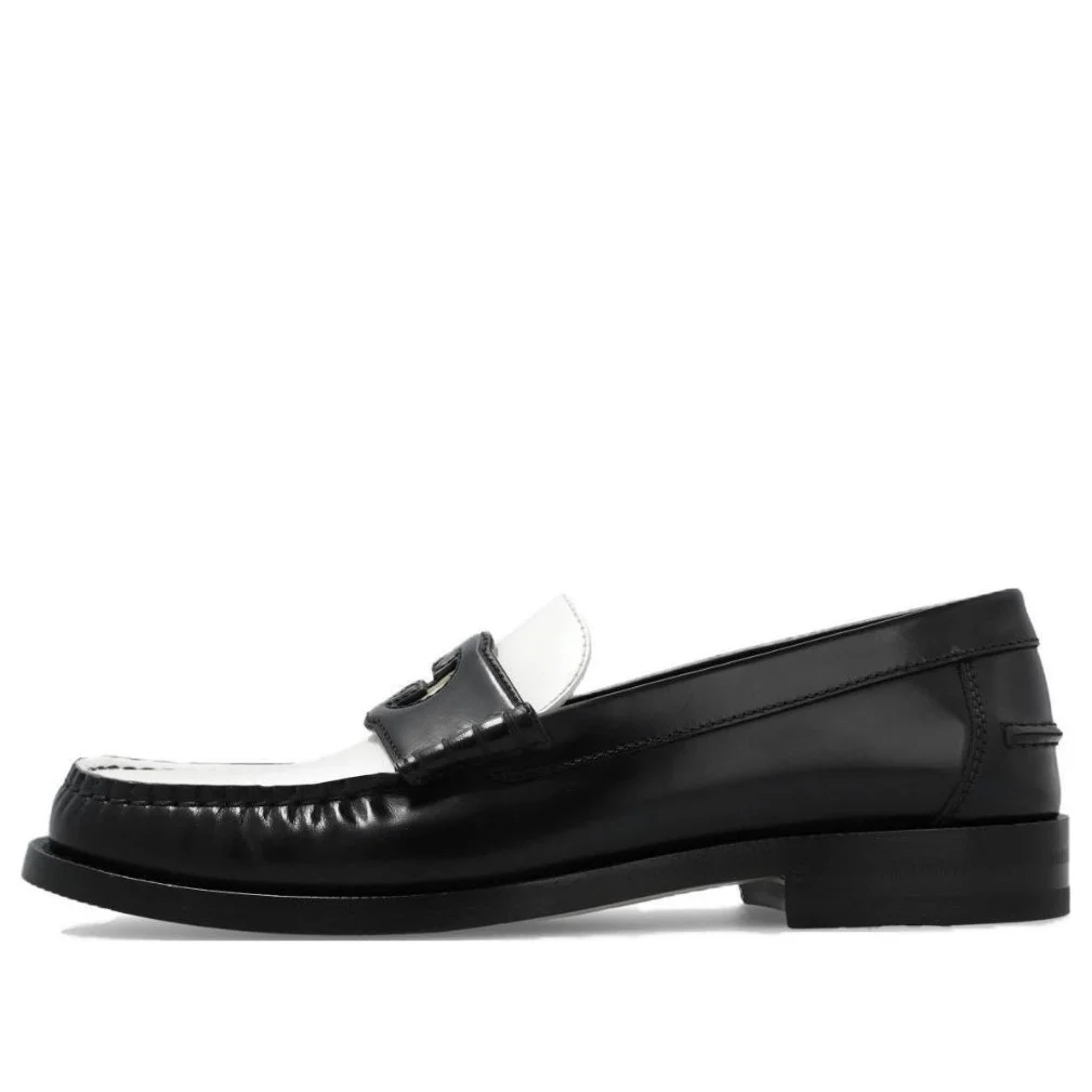 (WMNS) Gucci Interlocking G Loafer 'Black White Leather' 738676-AABXZ-1045 - 1