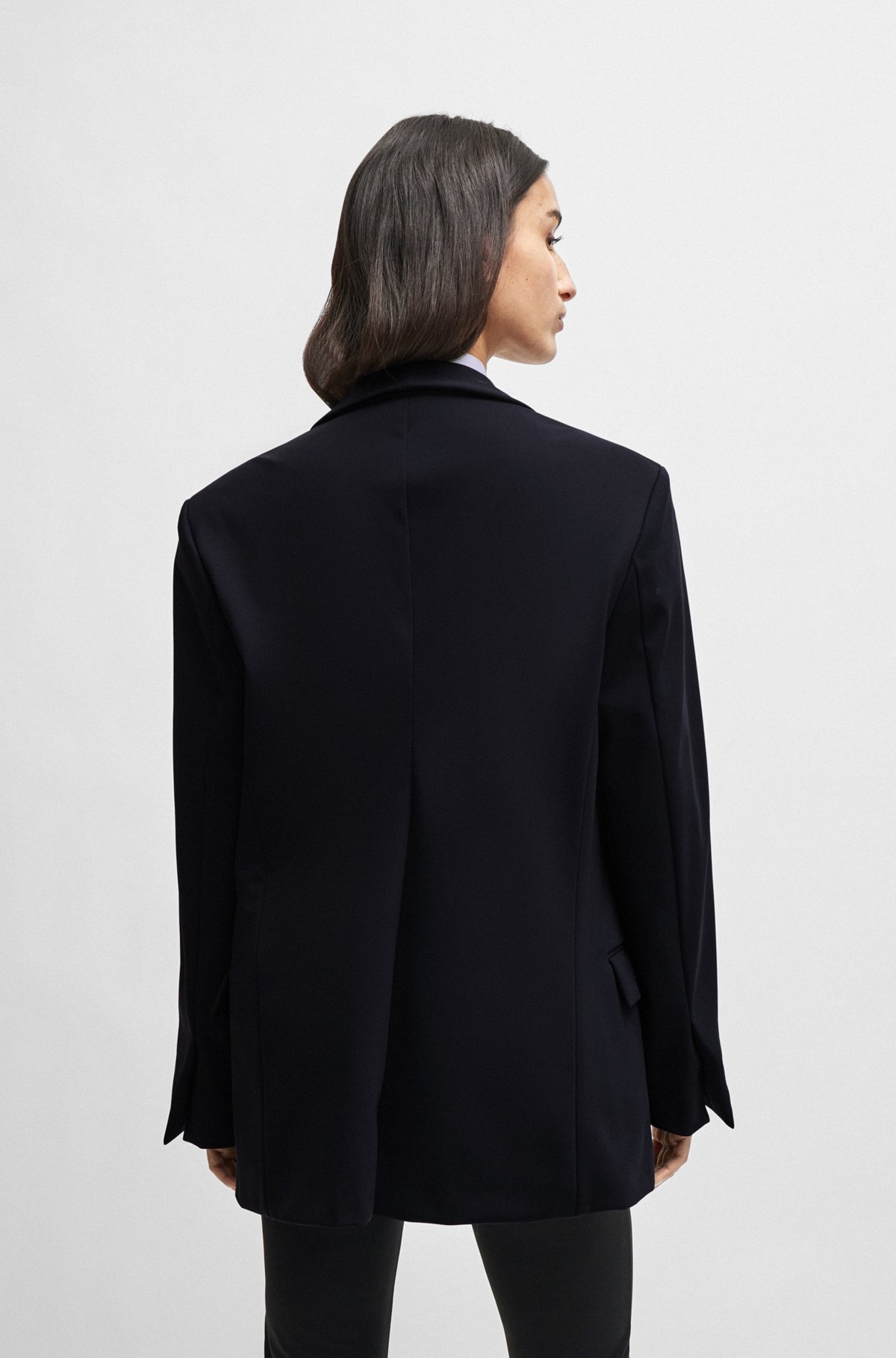NAOMI X BOSS OVERSIZED BLAZER WITH SHAWL COLLAR - 4