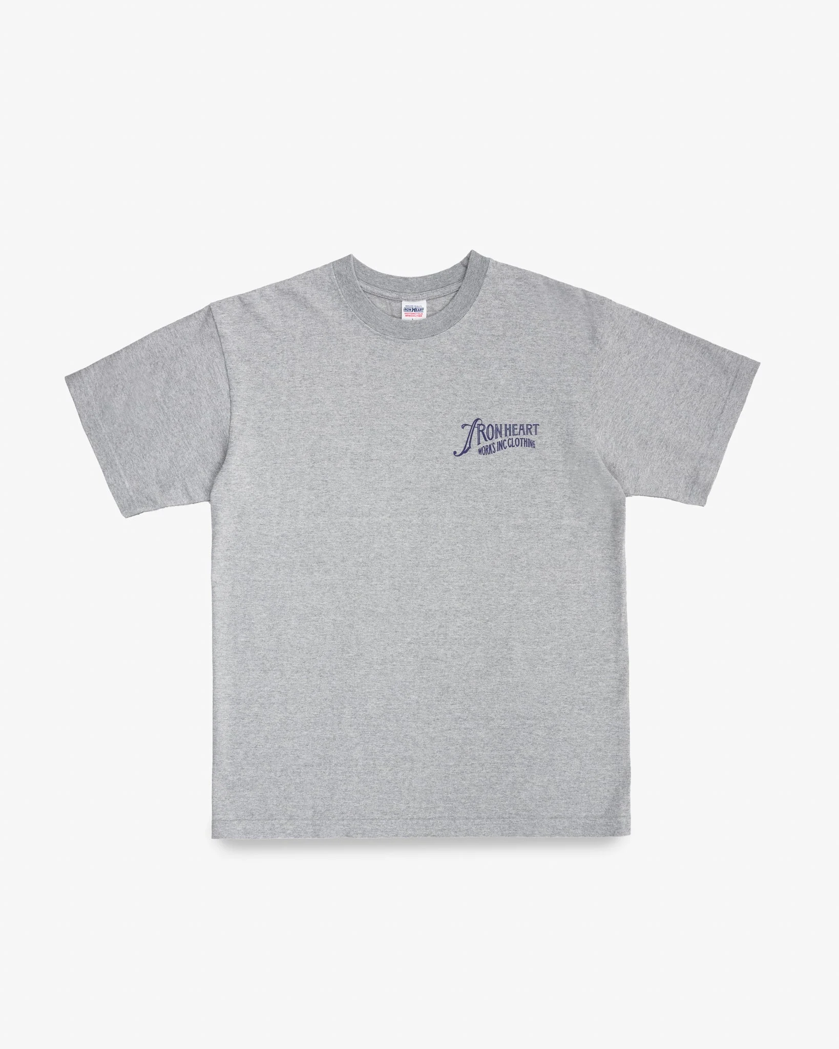 7.5OZ PRINTED LOOPWHEEL CREW NECK T-SHIRT - GREY - 1