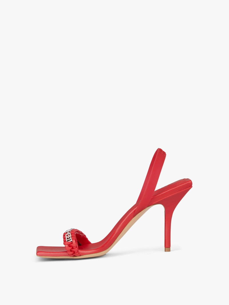 Givenchy G WOVEN SANDALS IN BRAIDED LEATHER WITH CHAIN outlook