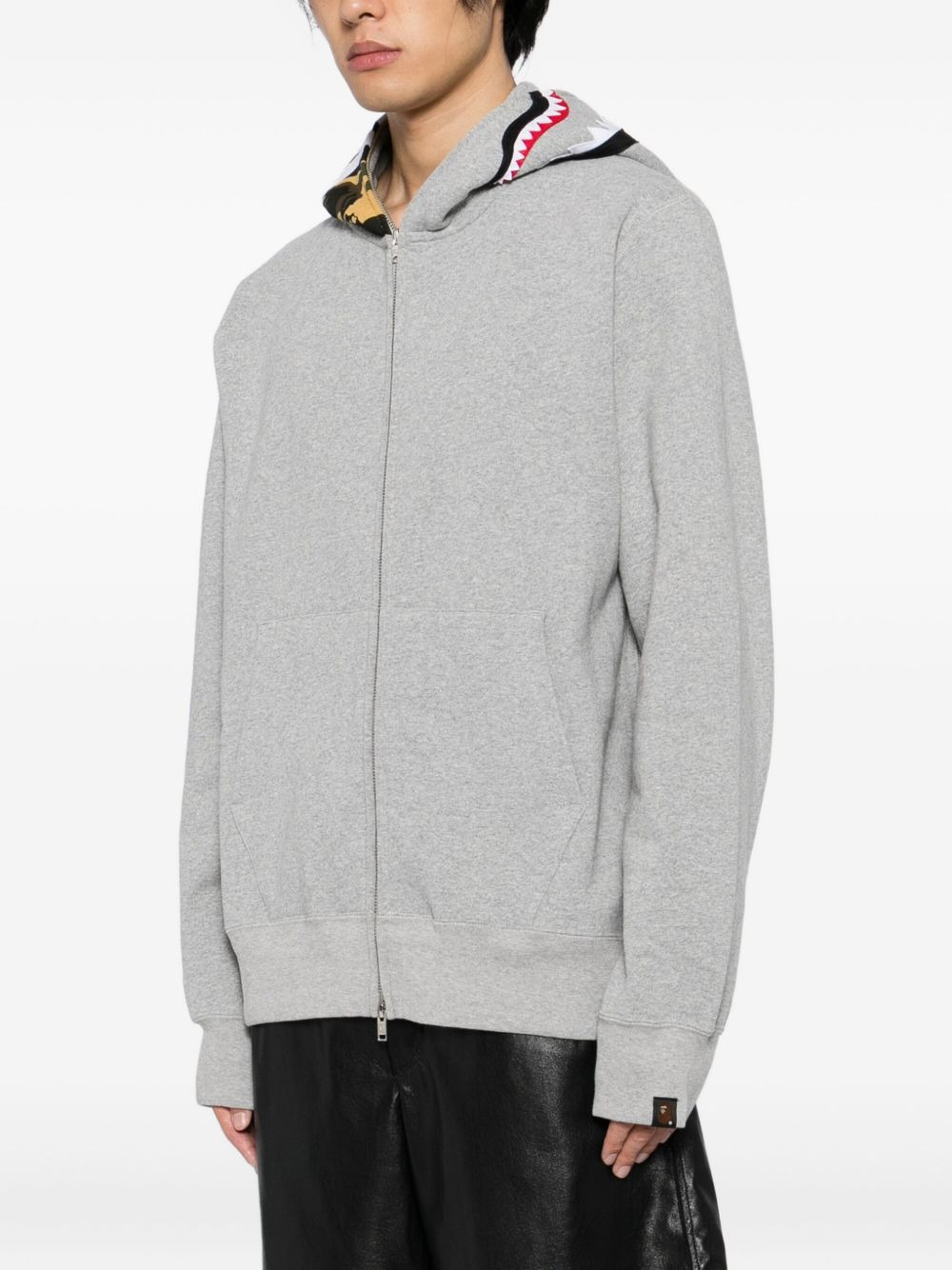 x Bape camo-panel hoodie - 3