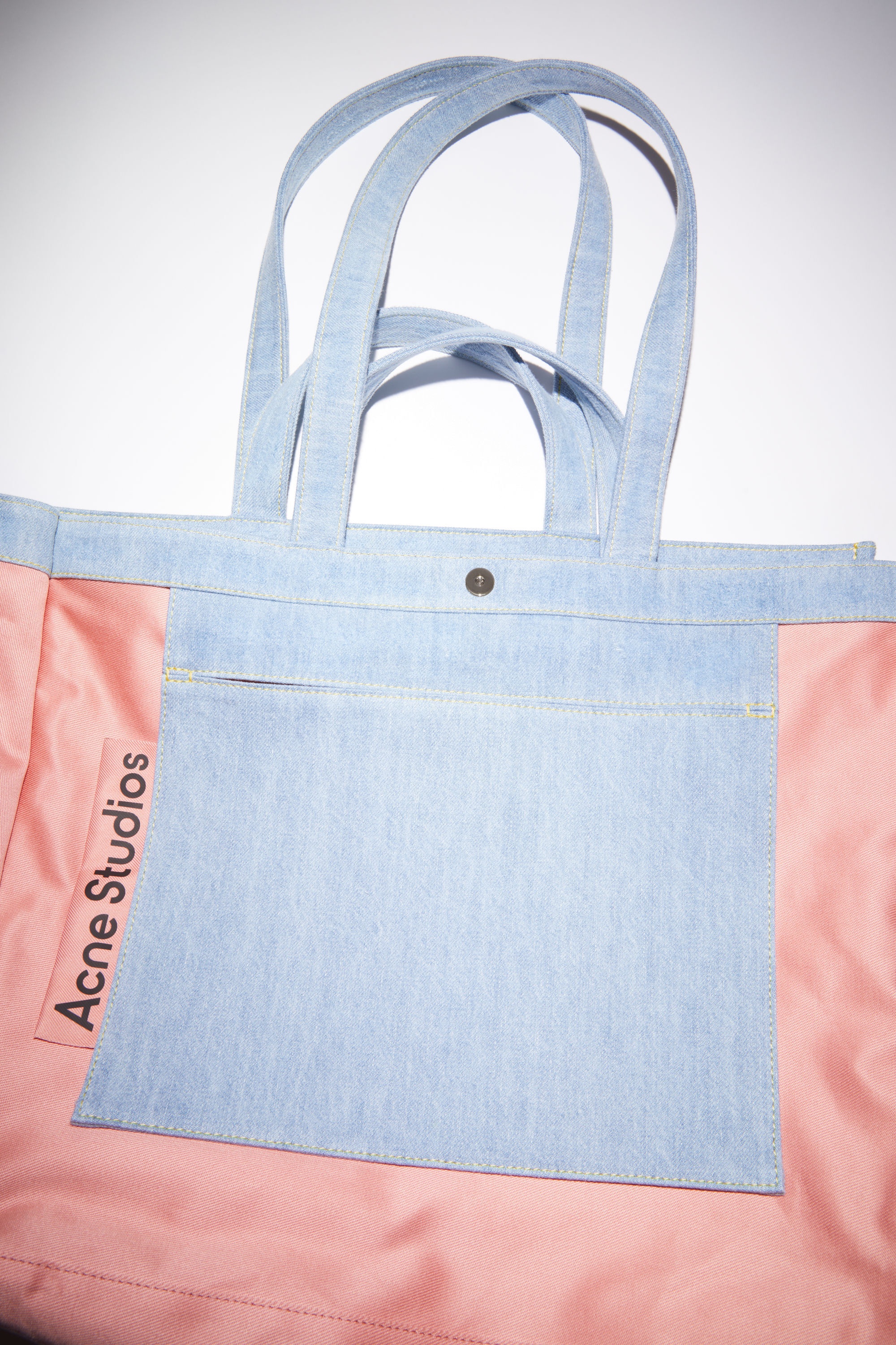Logo shoulder tote bag - Light blue - 4