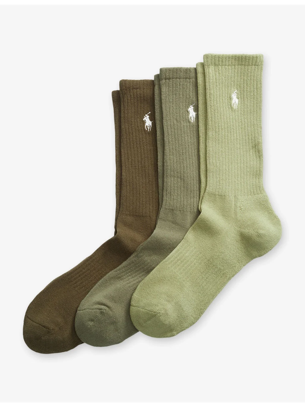 3-Pack Tonal Color Cotton-Blend Crew Socks - 1