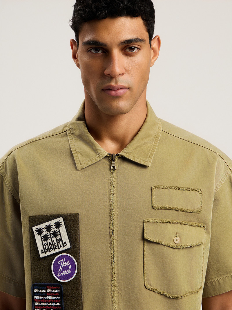 Military Patch Zipped Shirt 6