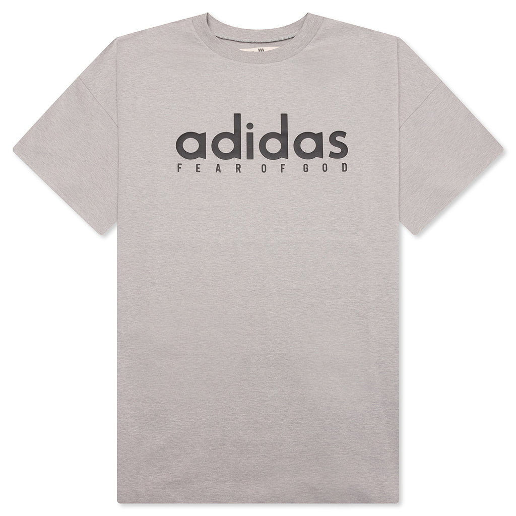 FEAR OF GOD ATHLETICS X ADIDAS QDJ SHORT SLEEVE TEE - HEATHER GREY - 1