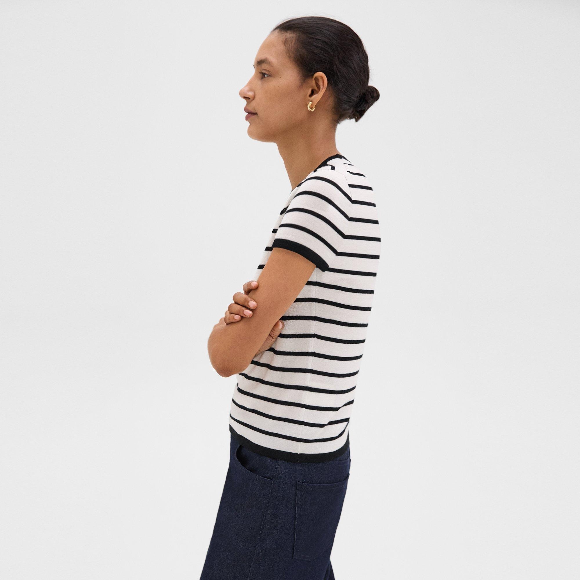 Slim Tee in Wool-Viscose - 3