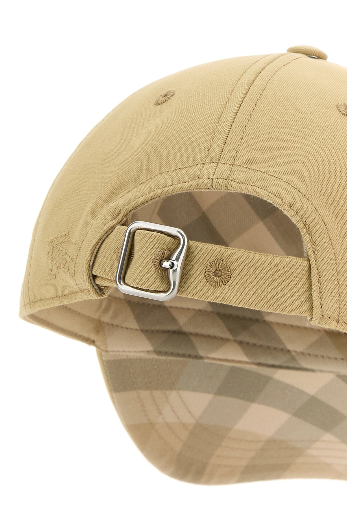 Beige polyester blend baseball cap - 4