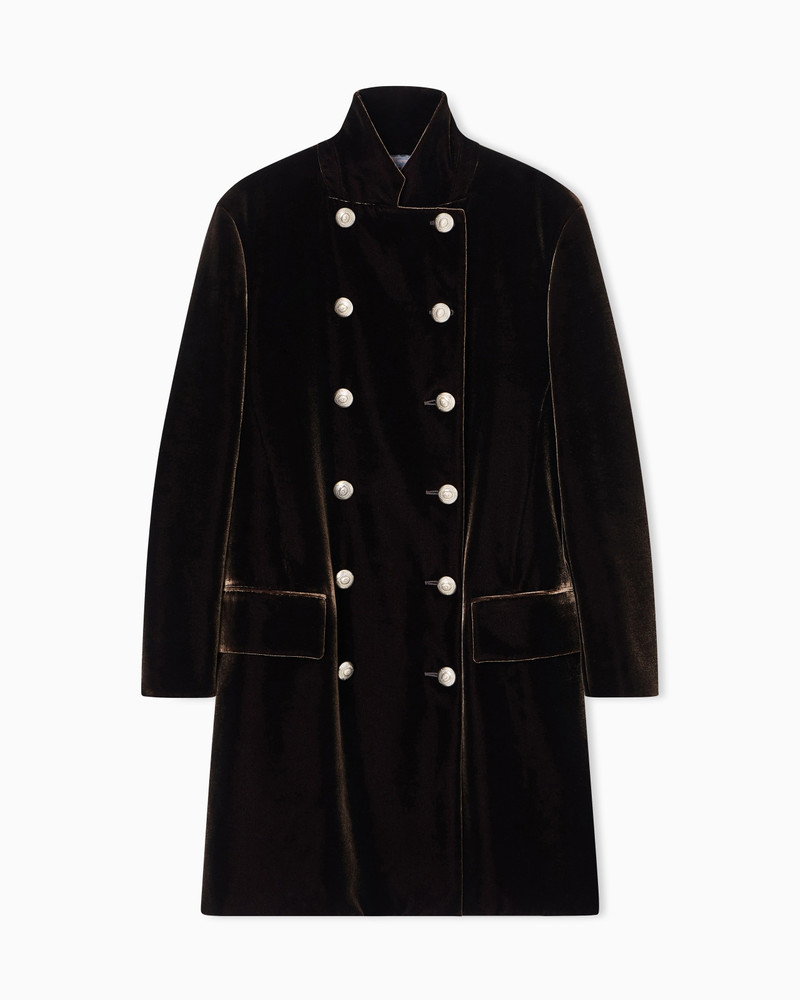 DOUBLE-BREASTED VELVET COAT 1