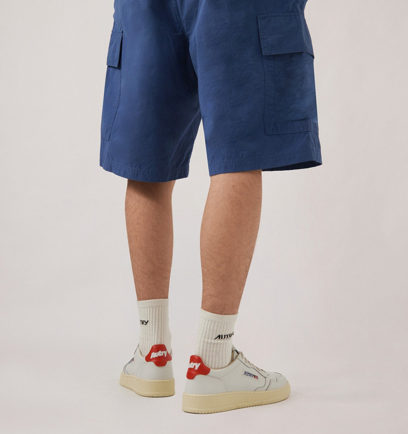 AUTRY MEDALIST LOW SNEAKERS IN WHITE AND SPICY ORANGE LEATHER outlook