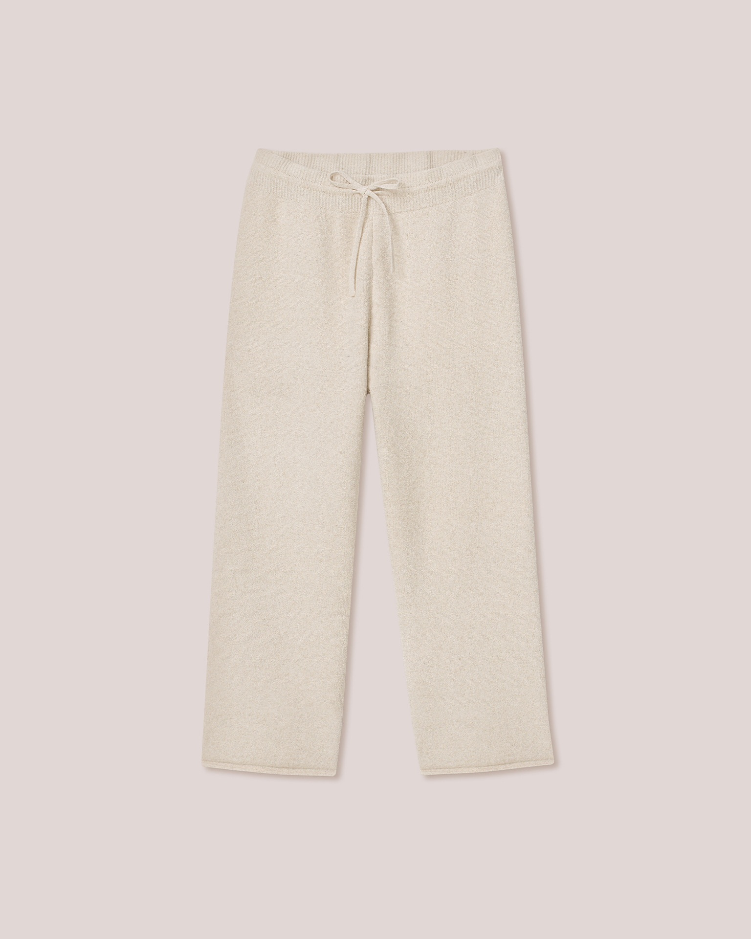 DARIO - Textured linen relaxed pants - Creme - 1