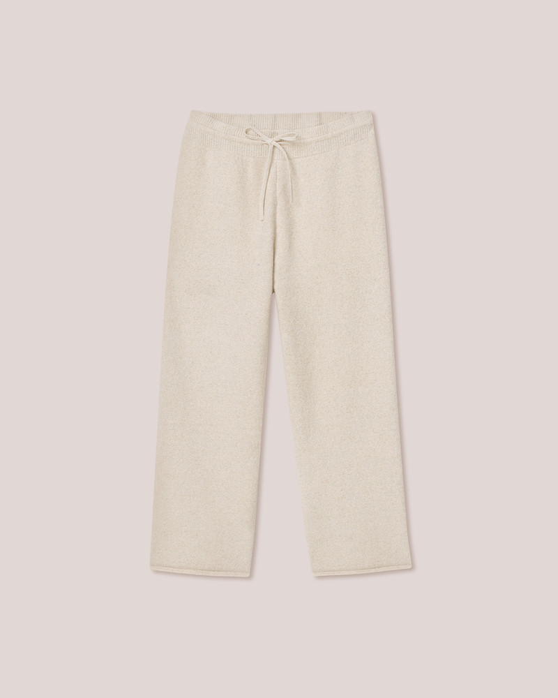 DARIO - Textured linen relaxed pants - Creme 1