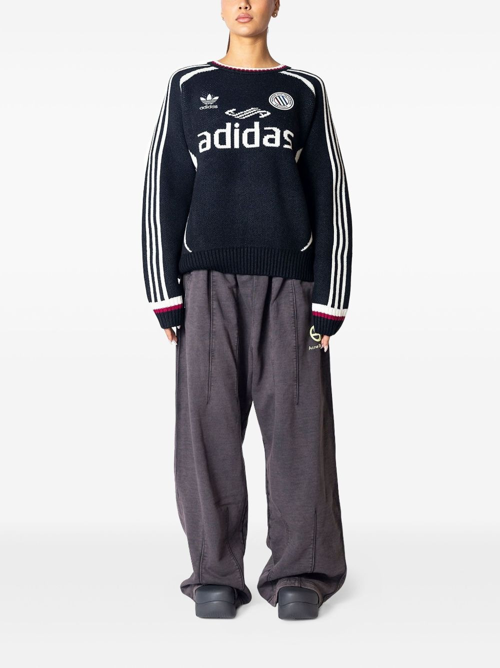 three-stripe logo sweater - 3