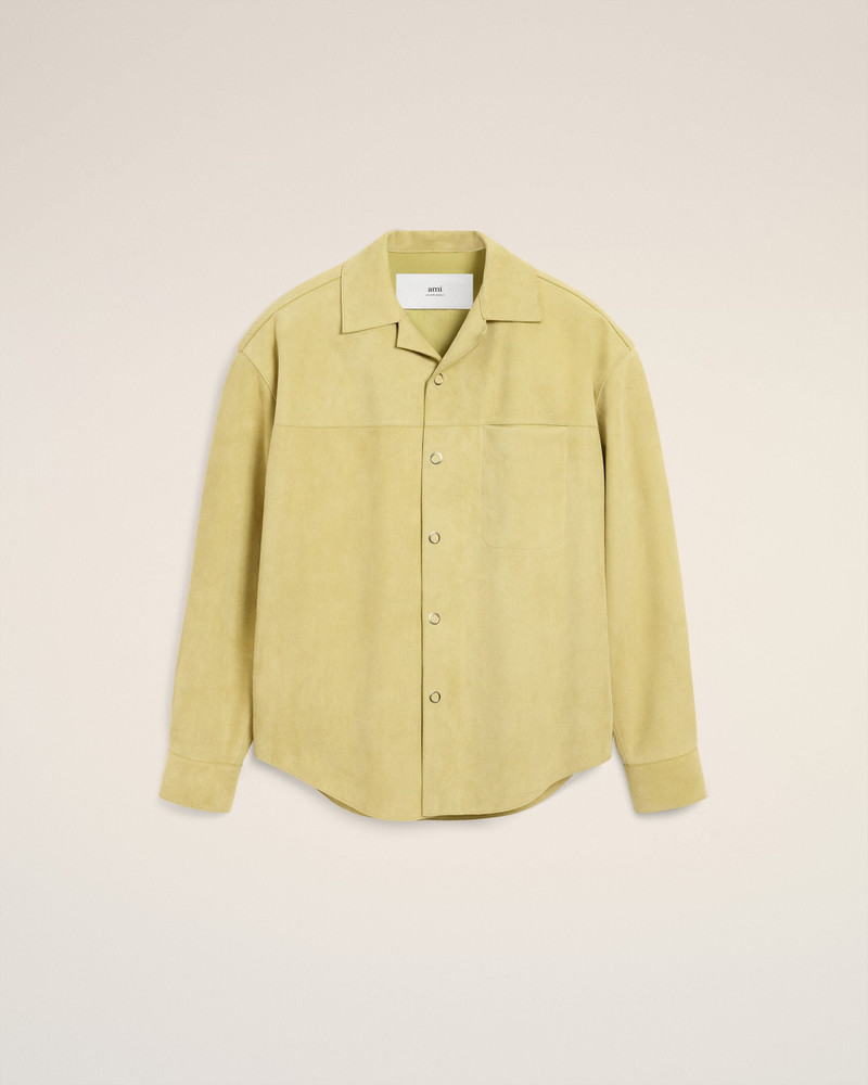 GREEN LEATHER OVERSHIRT 1