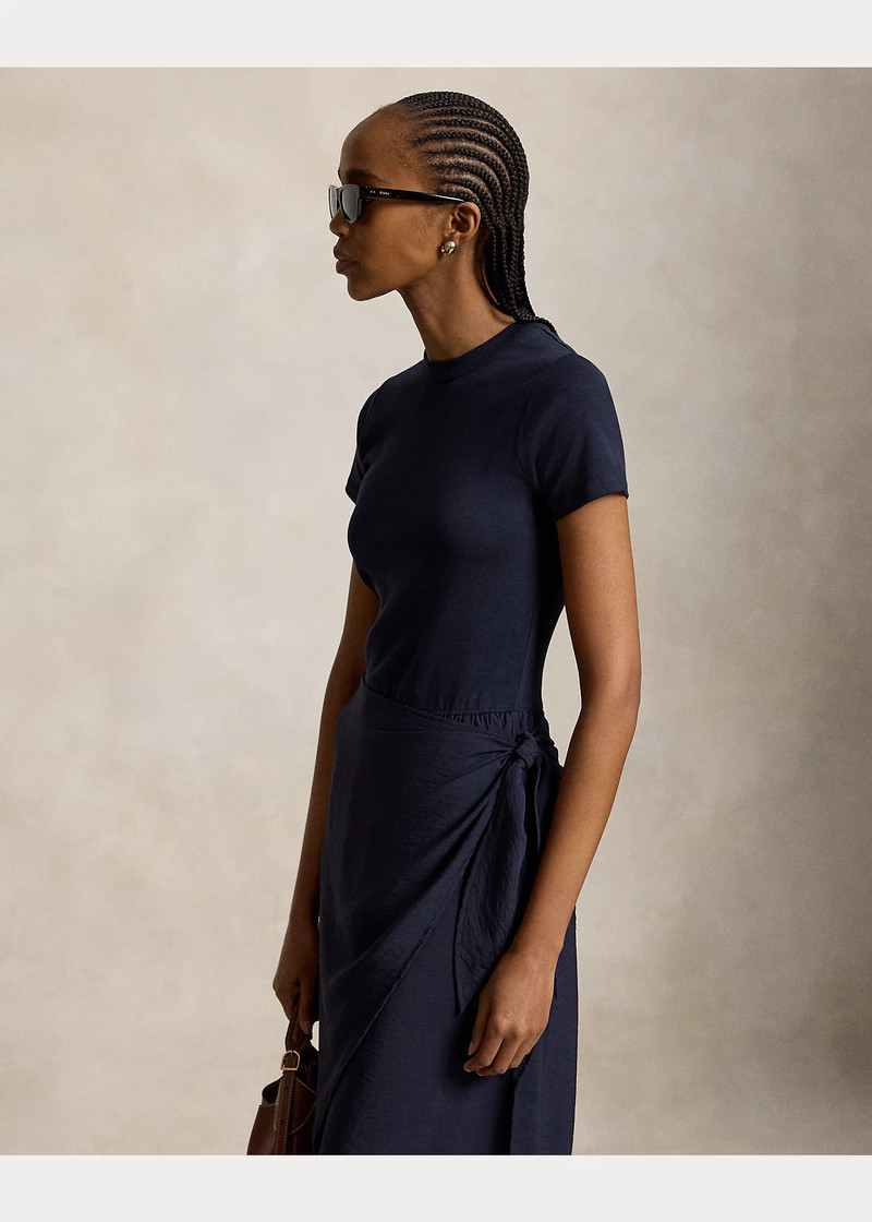 Faux-Wrap Tee Dress 3