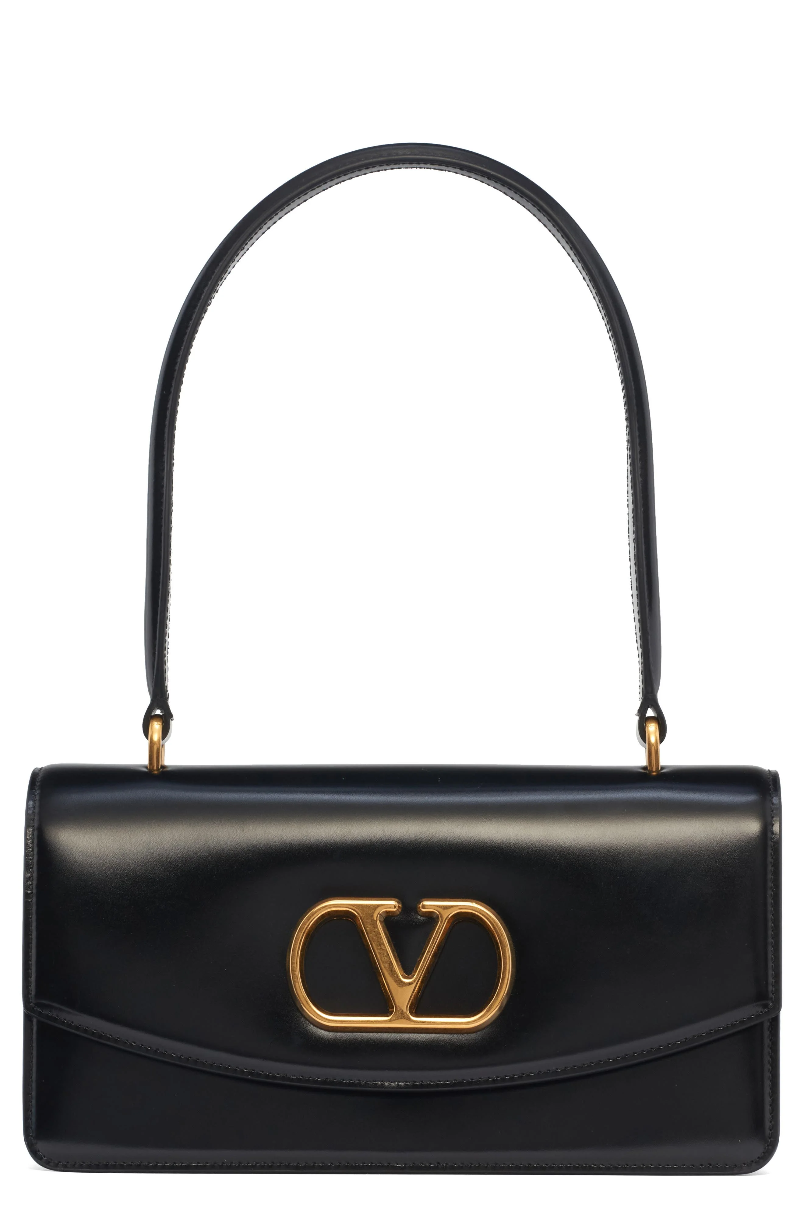 Valentino Garavani Vain Leather Shoulder Bag in Nero at Nordstrom - 1