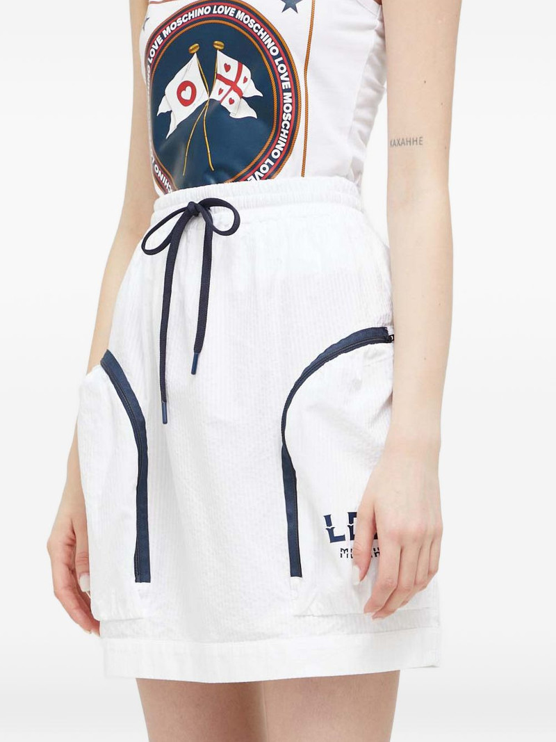 drawstring-fastening mini skirt 1