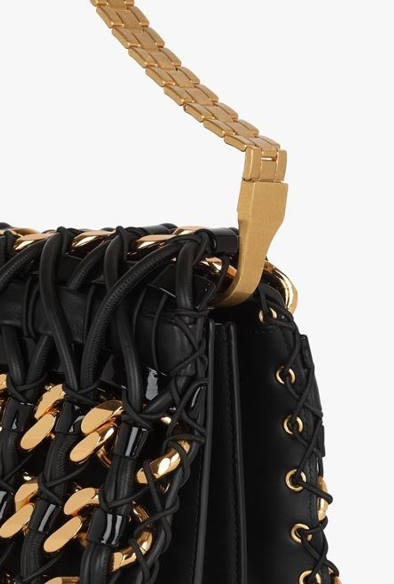 Black and gold braided leather Ely clutch bag 8