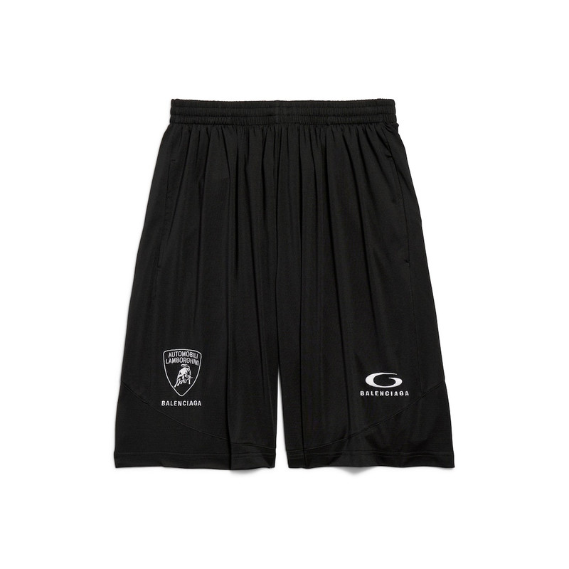 Men's Balenciaga I Automobili Lamborghini Baggy Shorts in Black 1