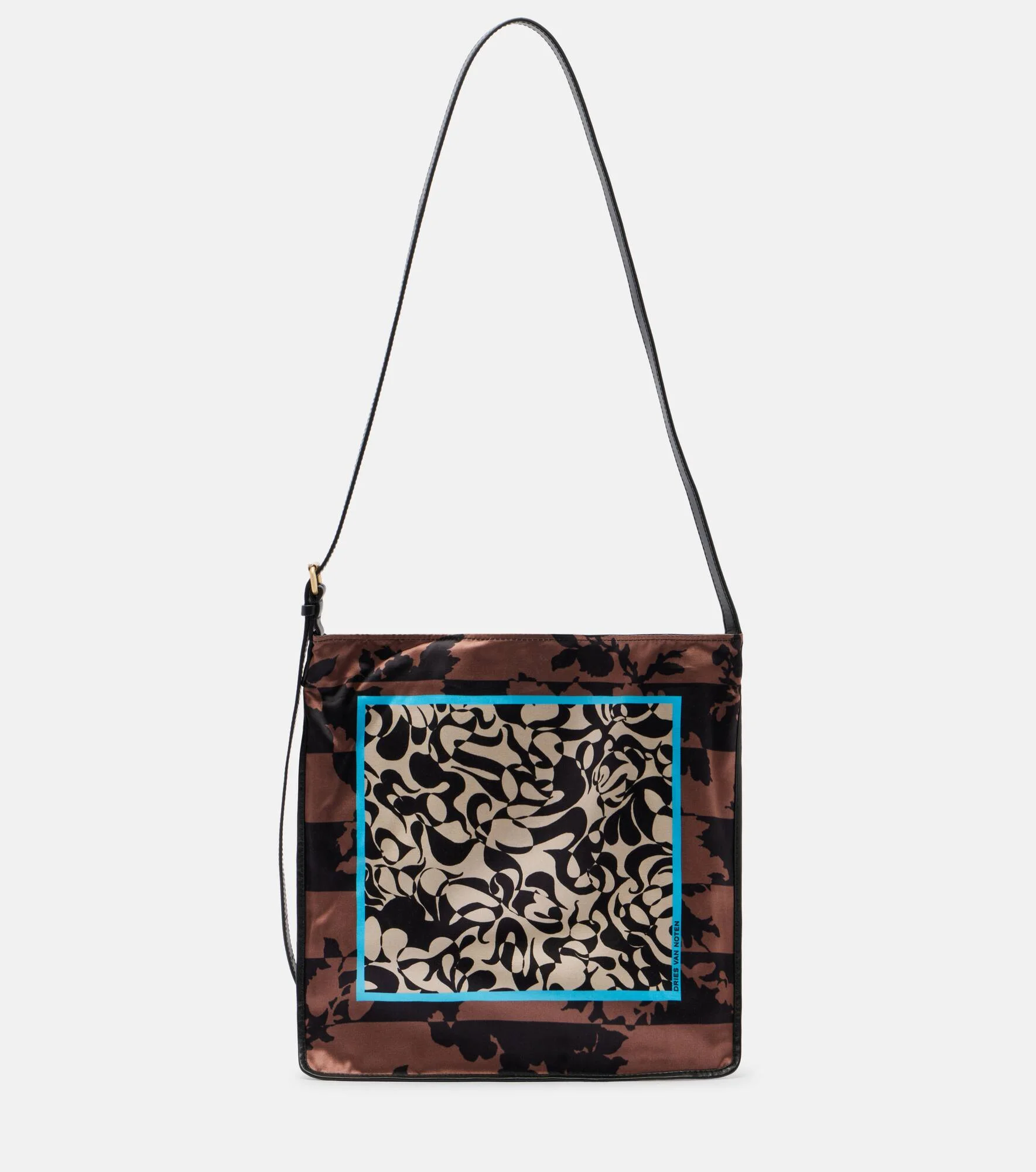 Small printed satin shoulder bag - 1
