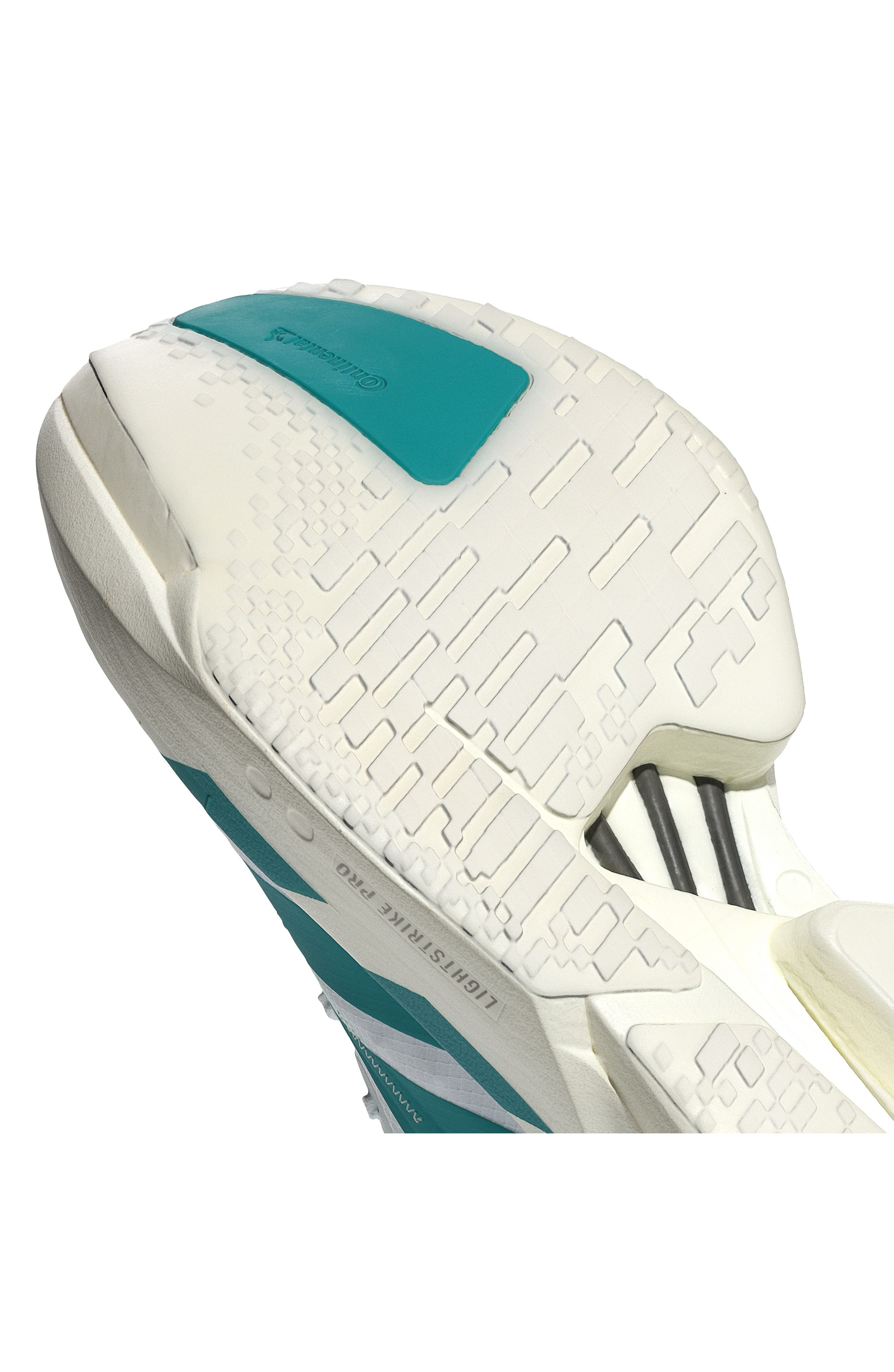 adidas Gender Inclusive Adios 9 Pro 4 Running Sneaker in White/Pure Teal/Carbon at Nordstrom - 9