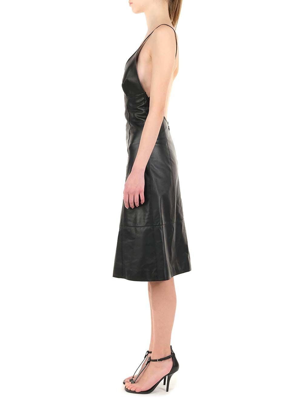 Dress In Nappa Dresses Black - 6