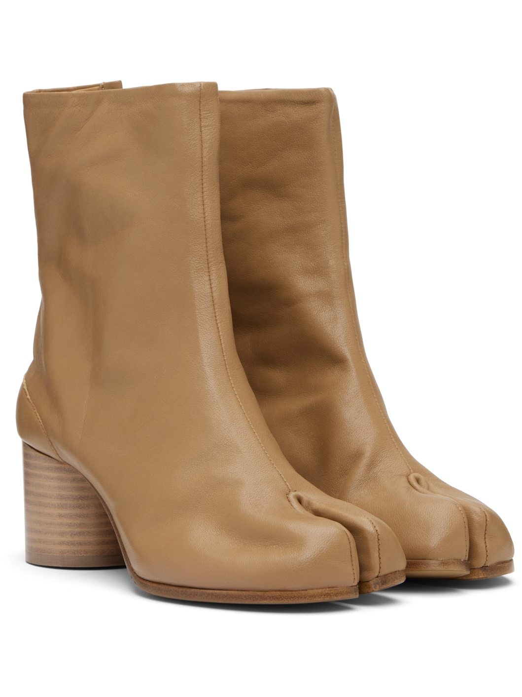 Beige Tabi Ankle Boots - 4