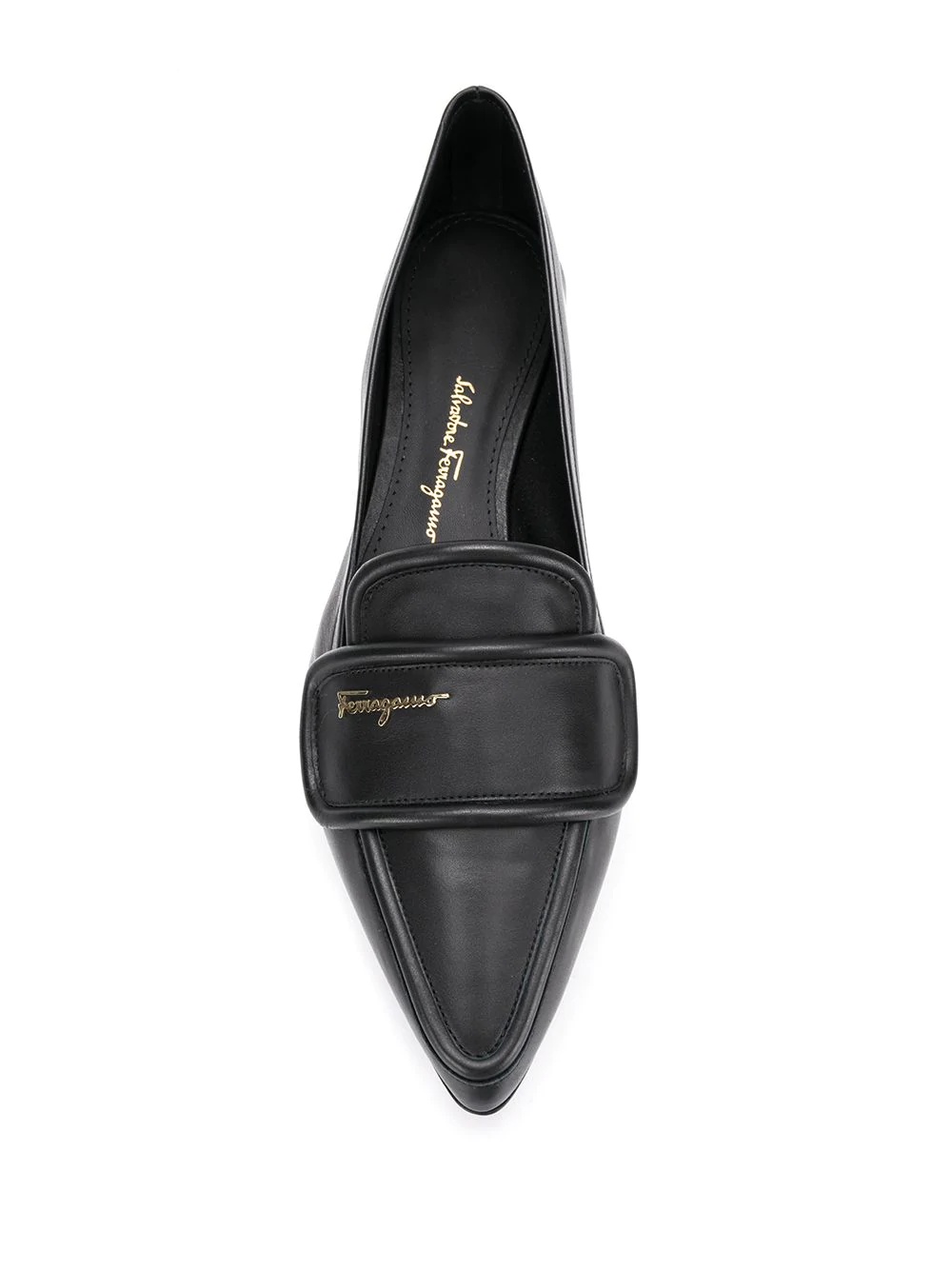 pointed leather loafers  - 4