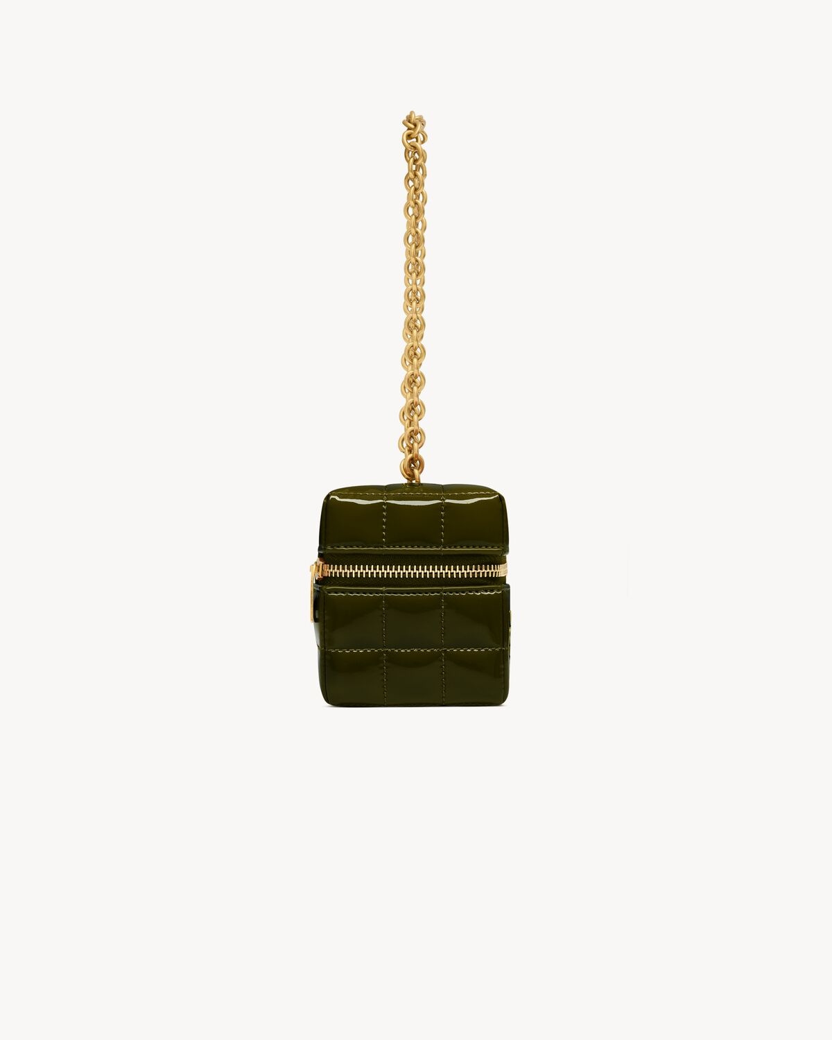 CASSANDRE MATELASSÉ CARRÉ MINI CUBE IN PATENT LEATHER - 3