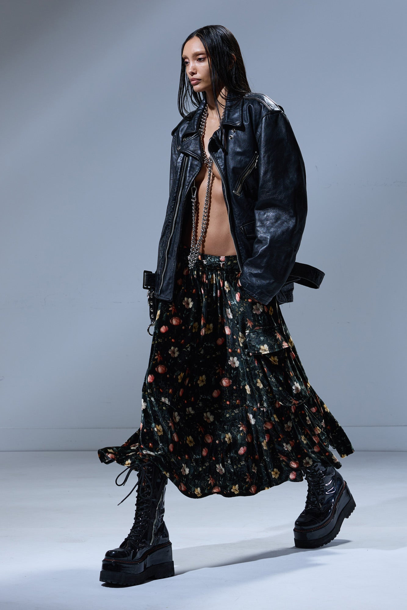 GATHERED CARGO SKIRT - 2