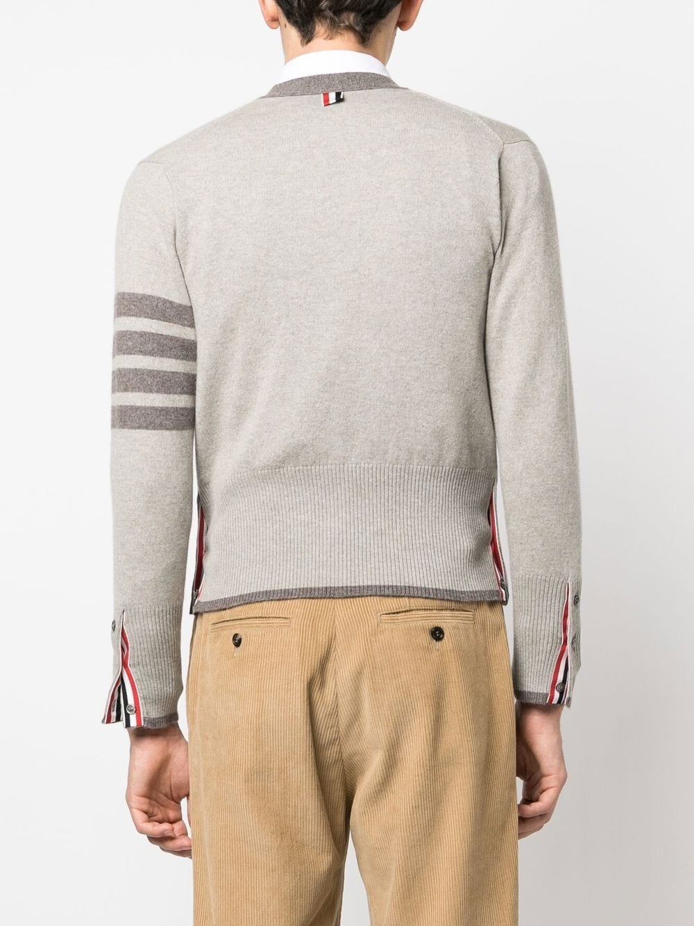4-Bar cashmere cardigan - 4