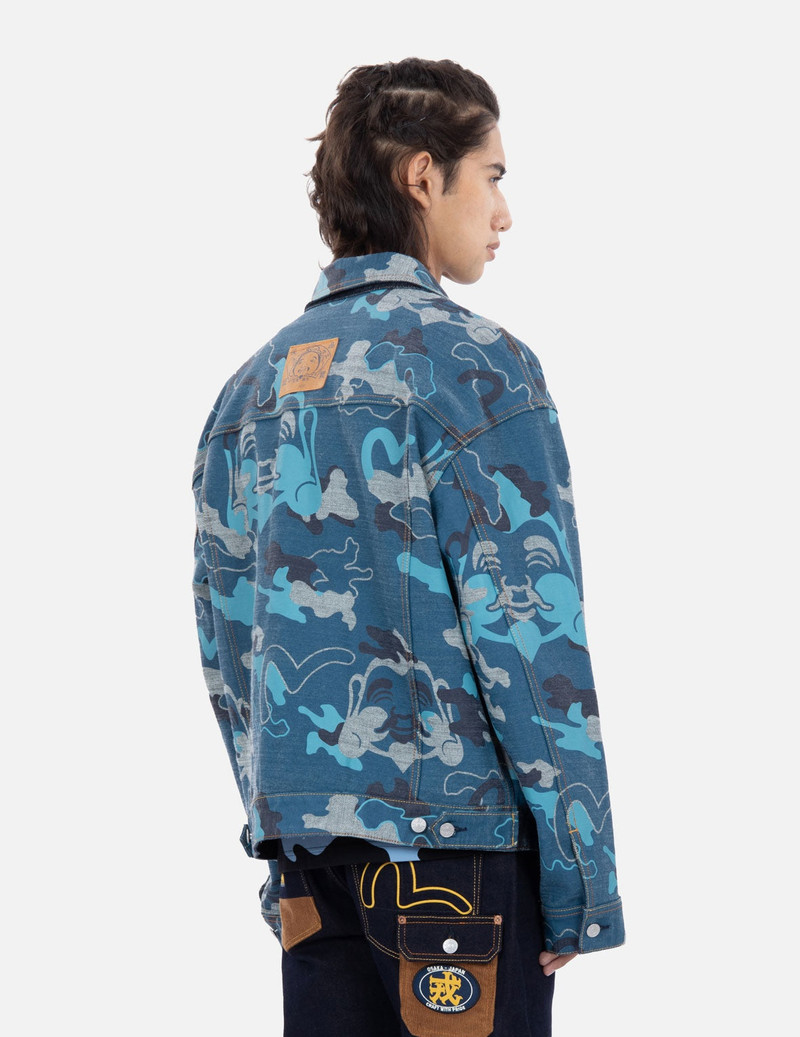 Allover Camouflage-Pattern Reversible Denim Jacket 10