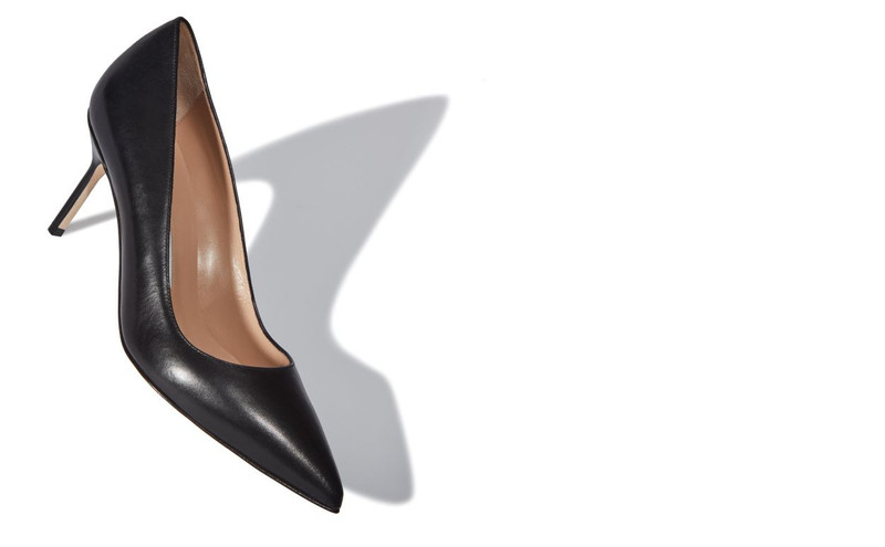 Manolo Blahnik Black Calf Leather pointed toe Pumps outlook