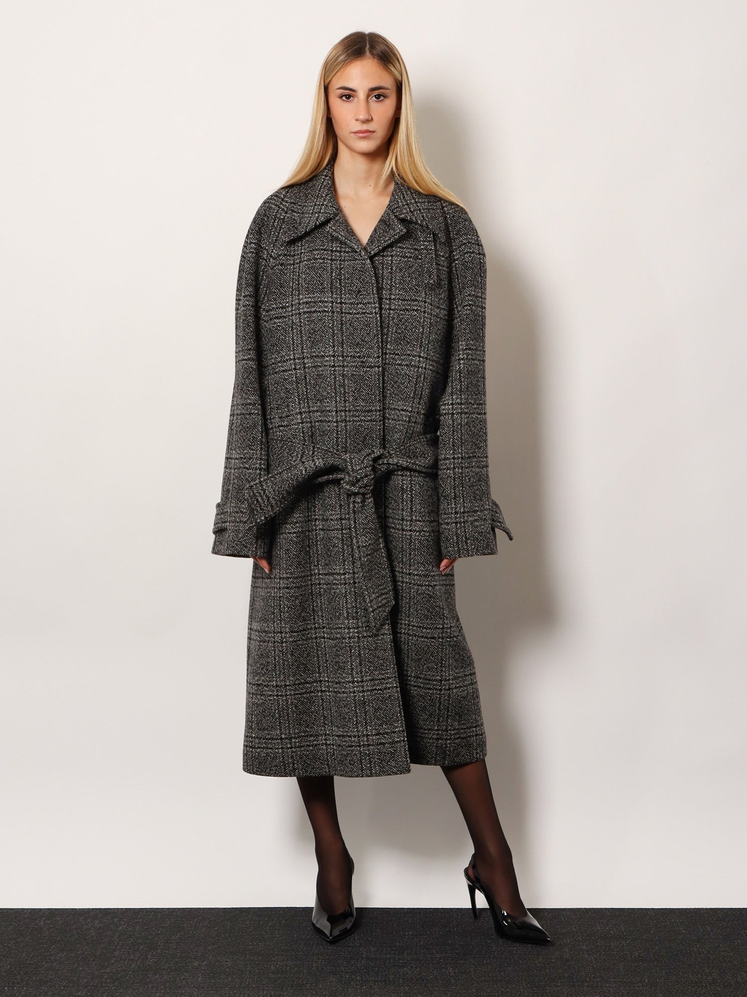 One Layer Raglan Wool Coat - 2