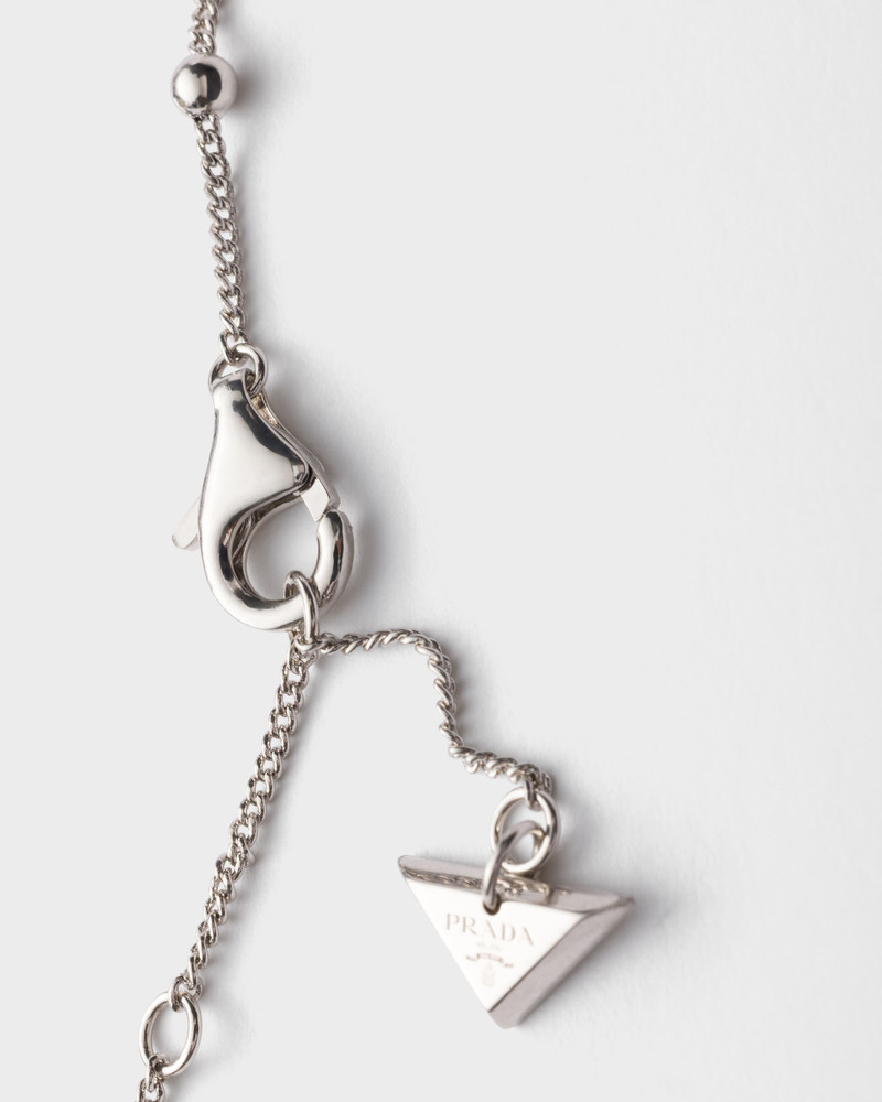 Metal necklace with crystals 4