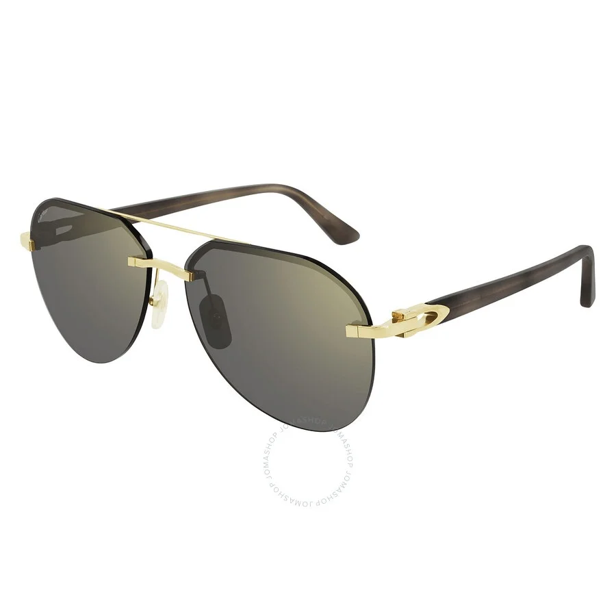 Cartier Grey Phantos Men's Sunglasses CT0275S 003 61 - 1