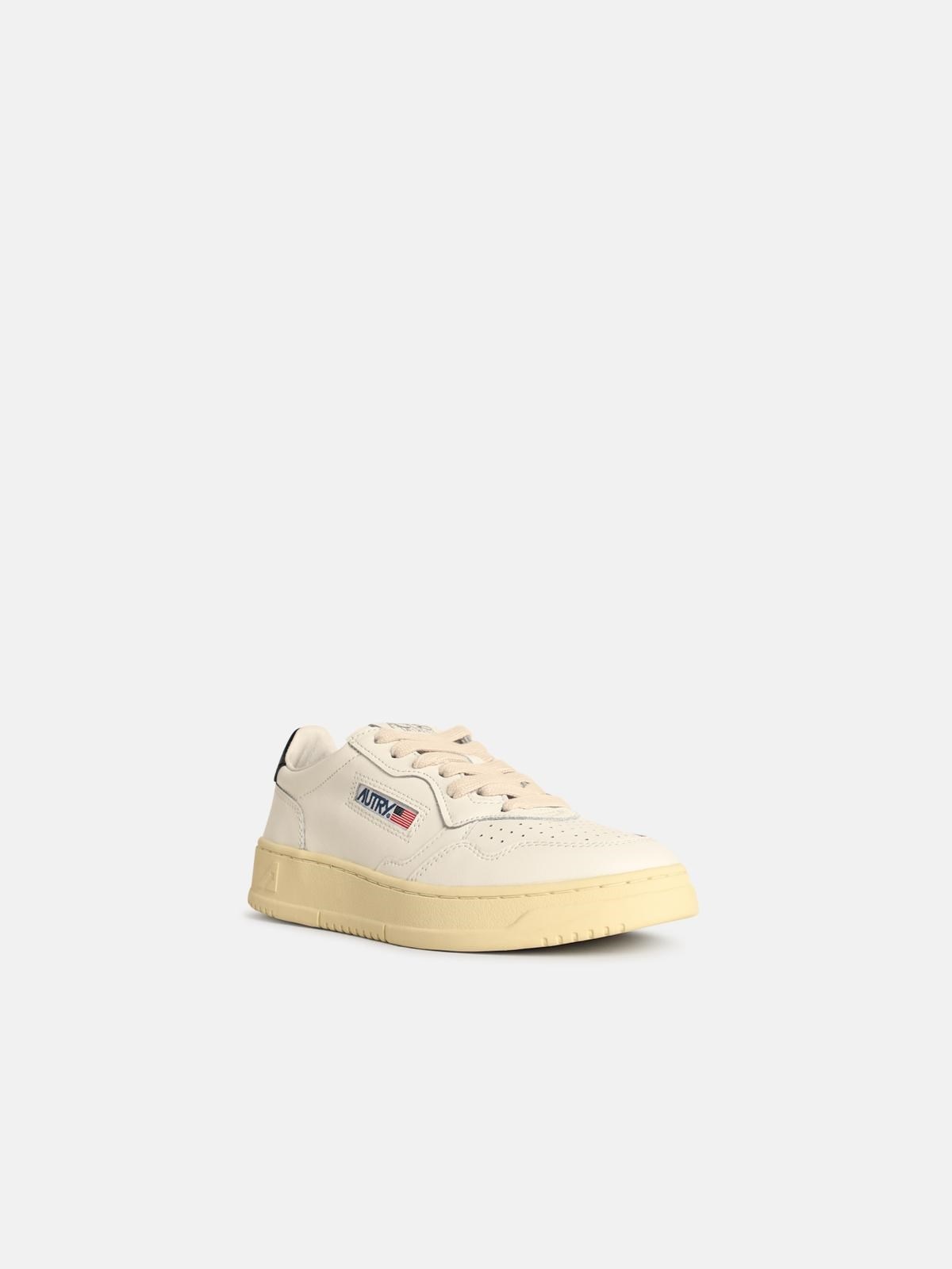 WHITE LEATHER MEDALIST SNEAKERS - 2