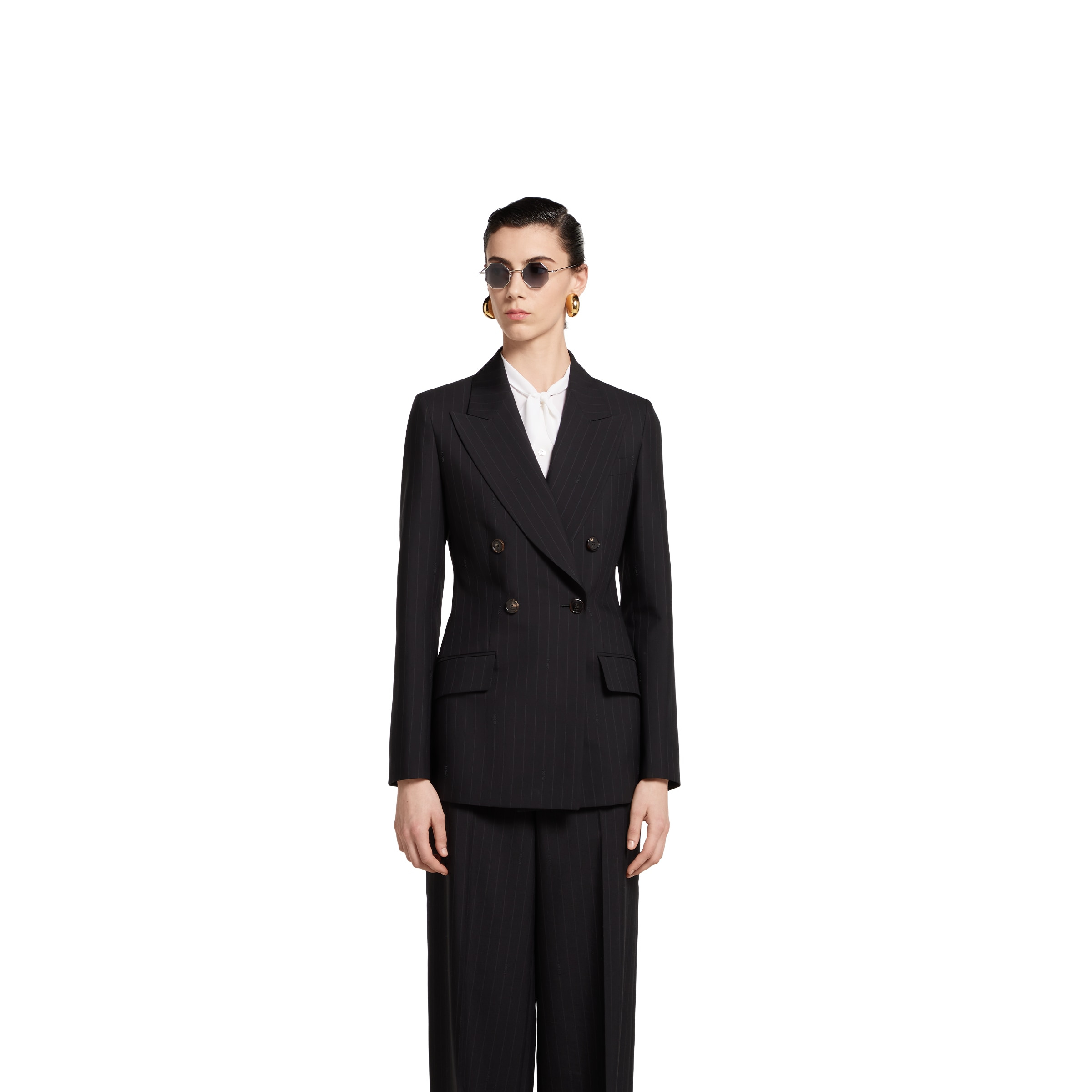 Pinstripe Gucci wool jacquard jacket - 3