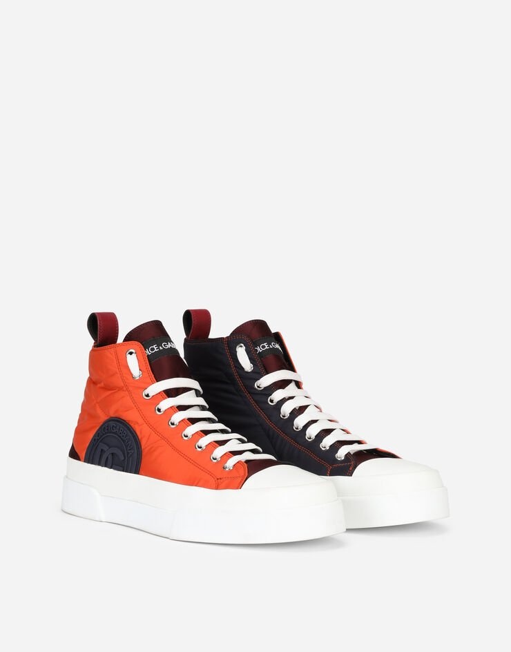 Quilted two-tone nylon Portofino Light mid-top sneakers - 2