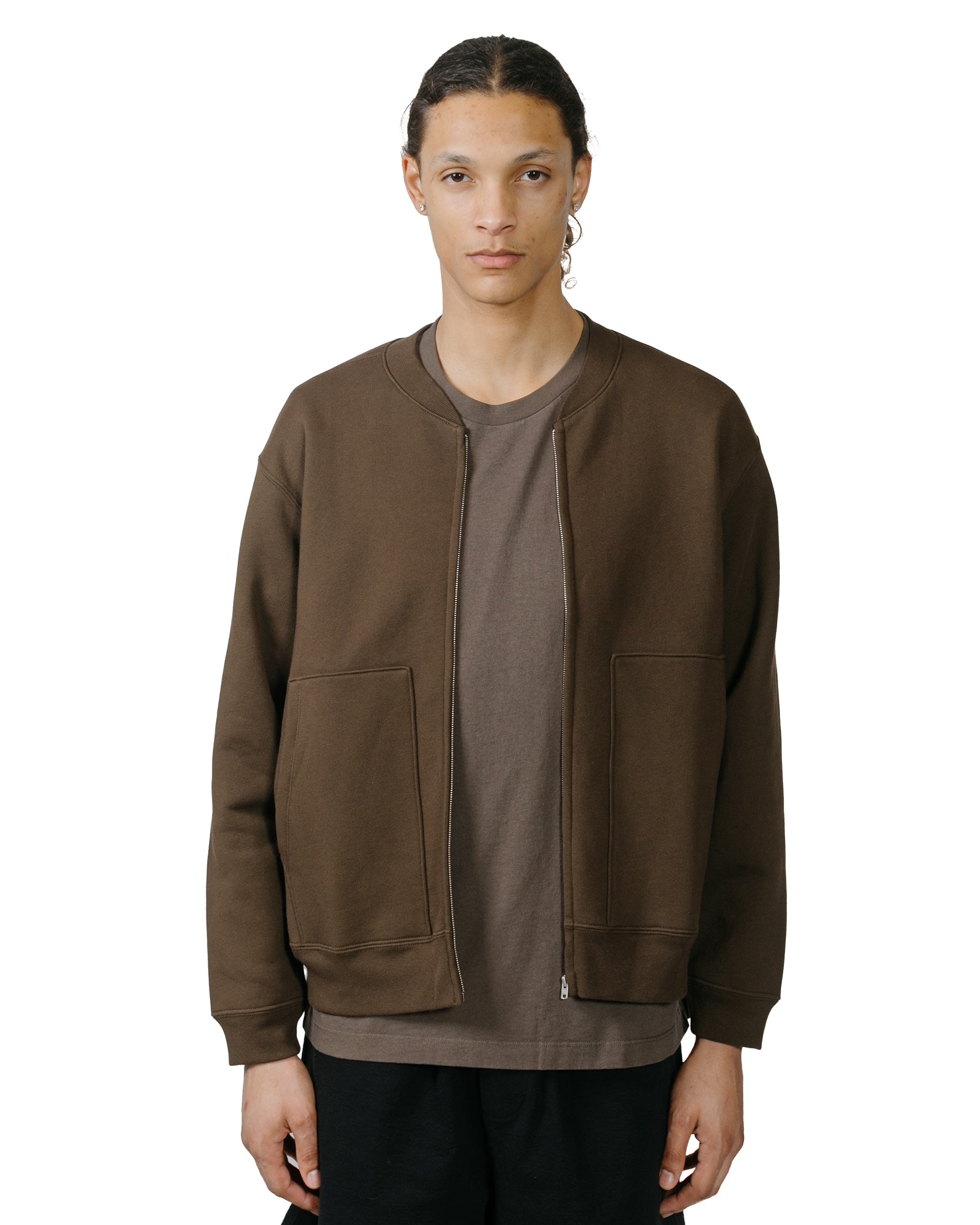 Zip Crew Neck Bark - 2
