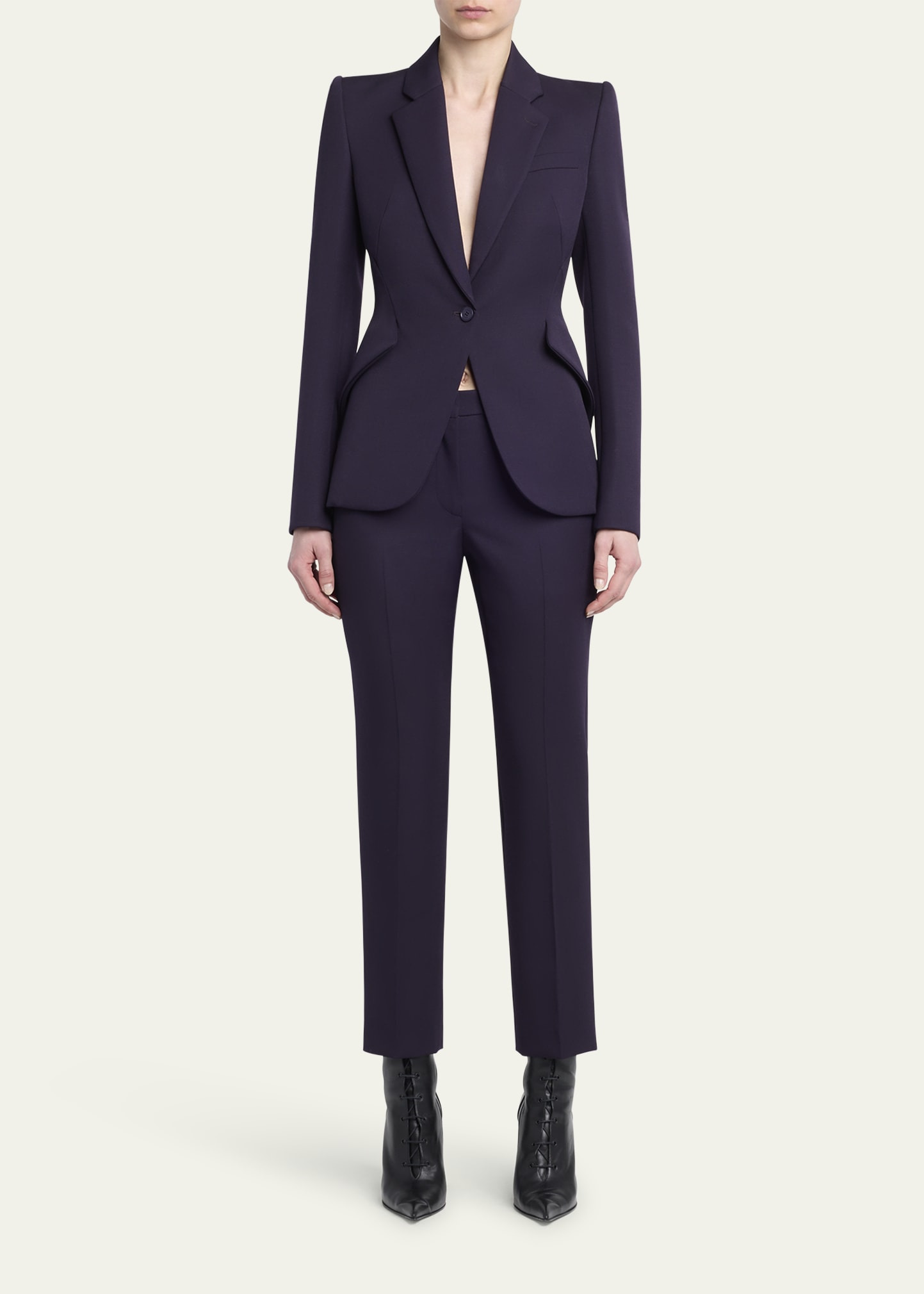 Grain De Poudre Wool Single-Breasted Blazer - 2