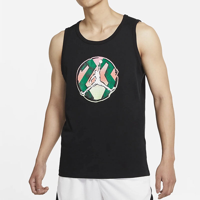 Men's Air Jordan Sport Dna Printing Casual Sports Running Black Vest CZ8296-010 - 5