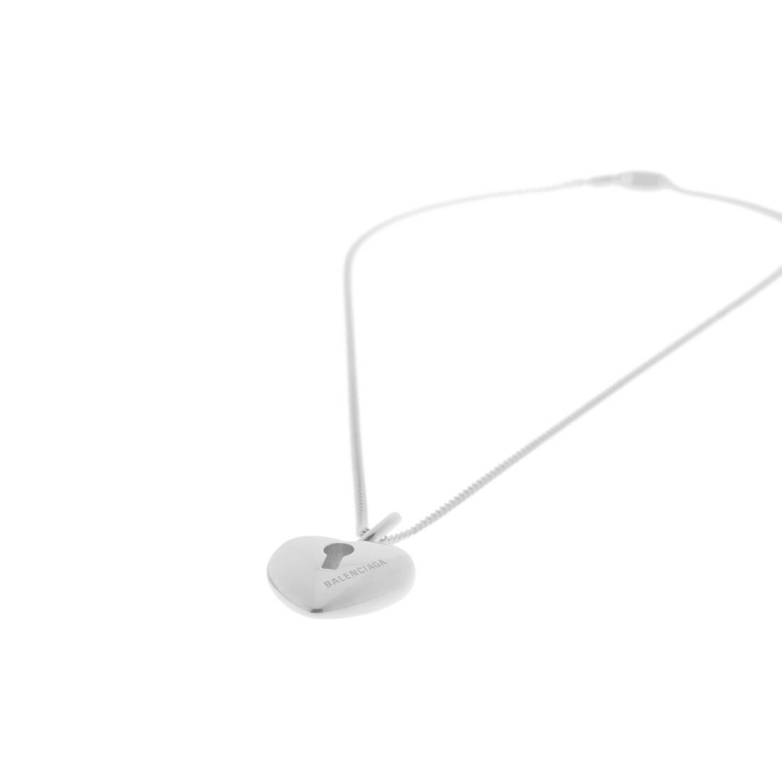 Women's Amour Heart Necklace  in Silver - 2